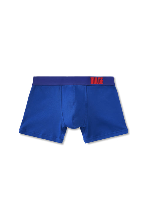 BOXERS BULGE BLUE · RED LOGO
