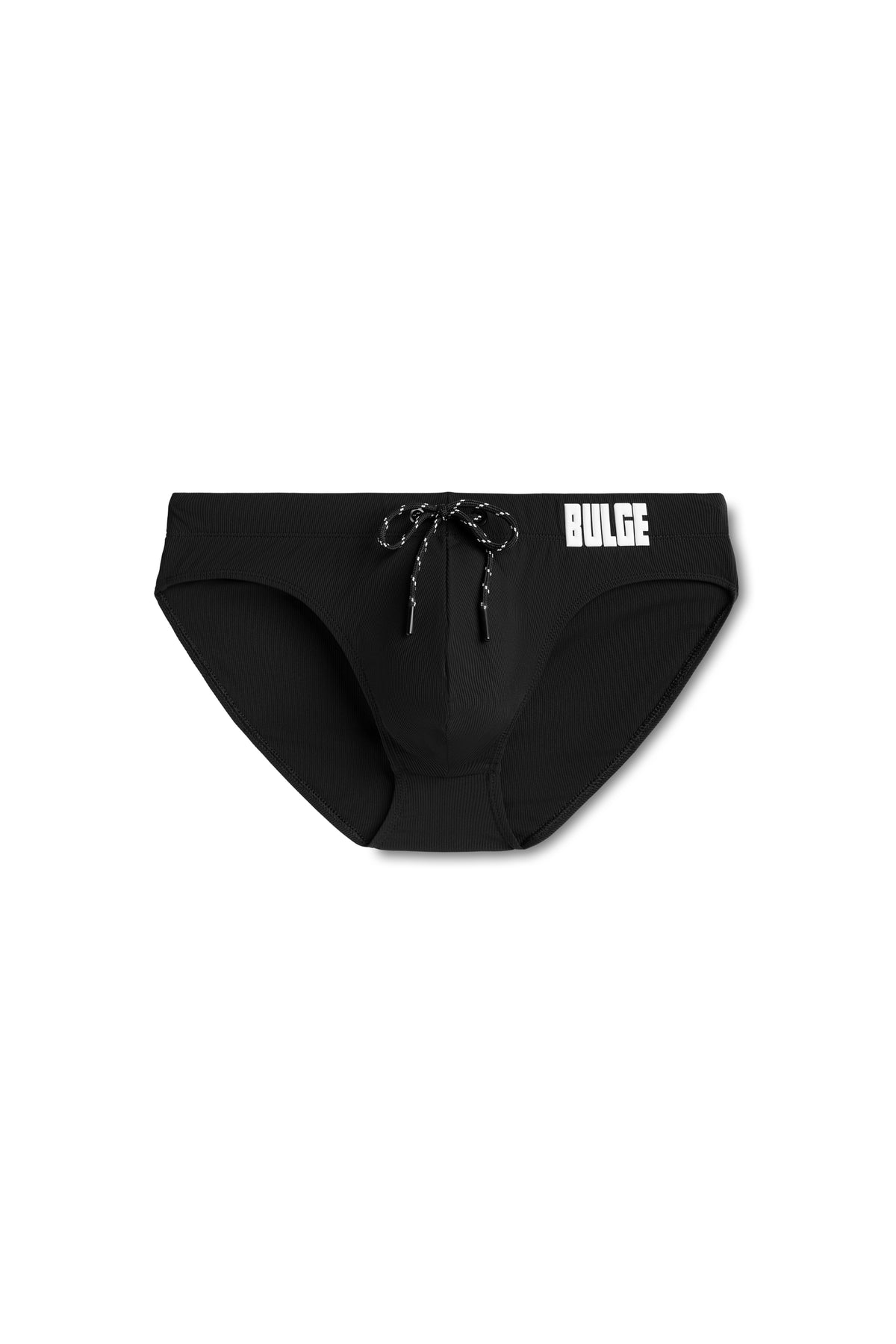 SWIM BRIEFS BULGE BLACK · WHITE LOGO