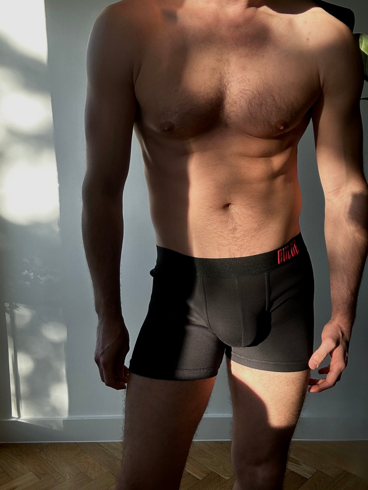 BOXERS BULGE BLACK · RED LOGO