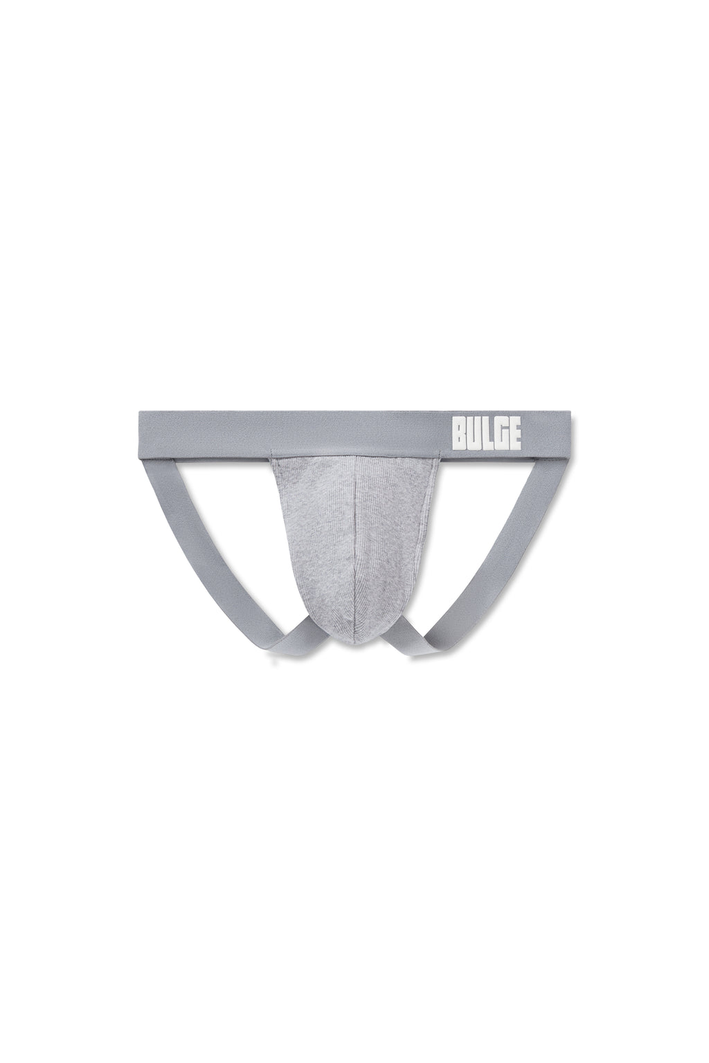 JOCKSTRAP BULGE GREY · WHITE LOGO