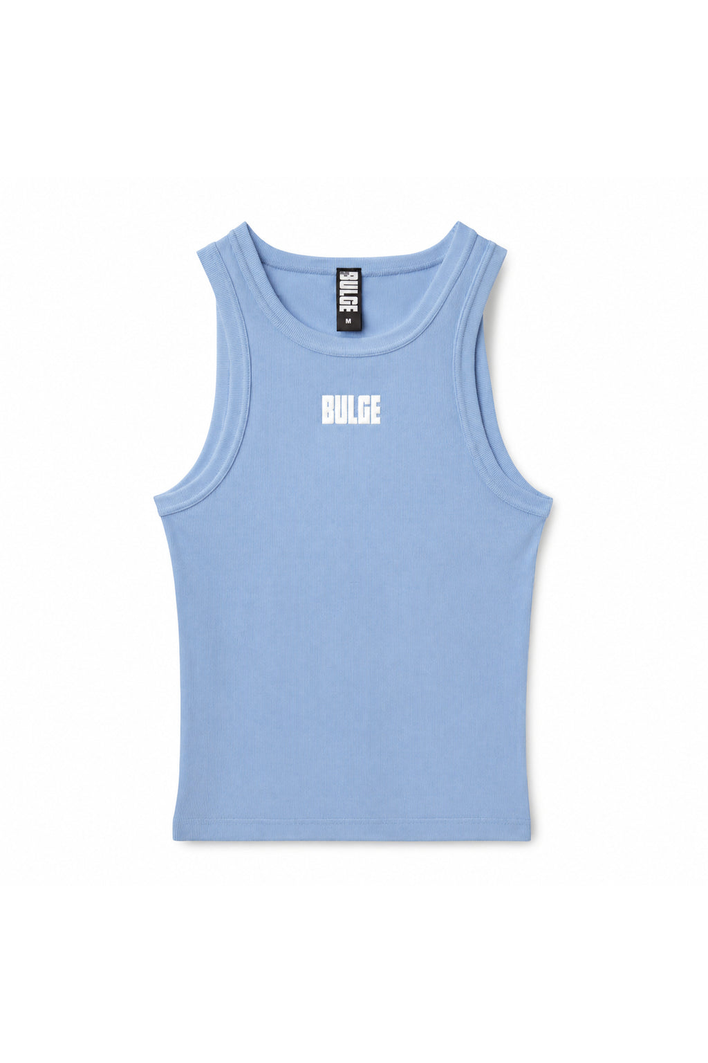 CLASSIC TANK TOP BULGE BABY BLUE · WHITE LOGO