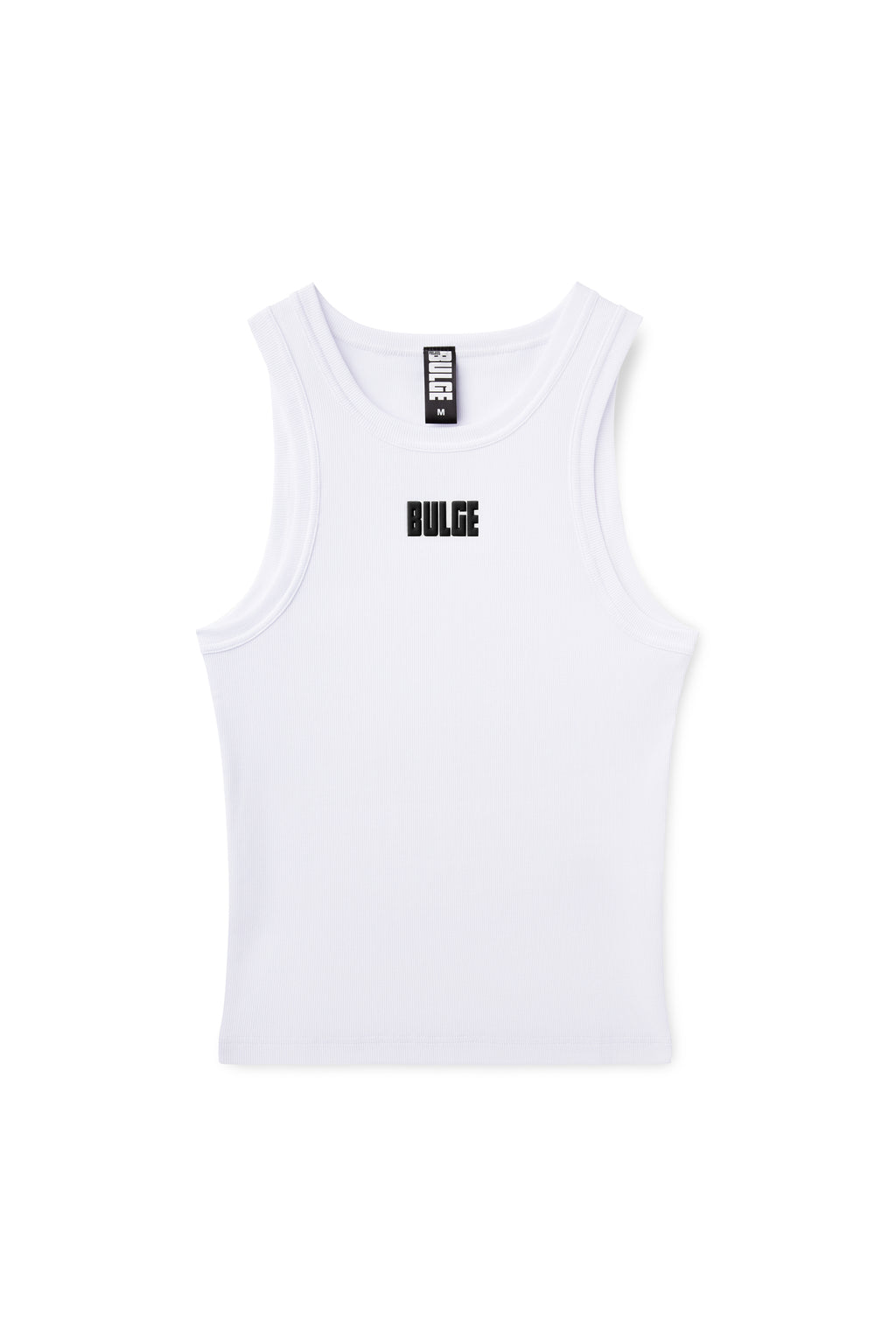 CLASSIC TANK TOP BULGE WHITE · BLACK LOGO