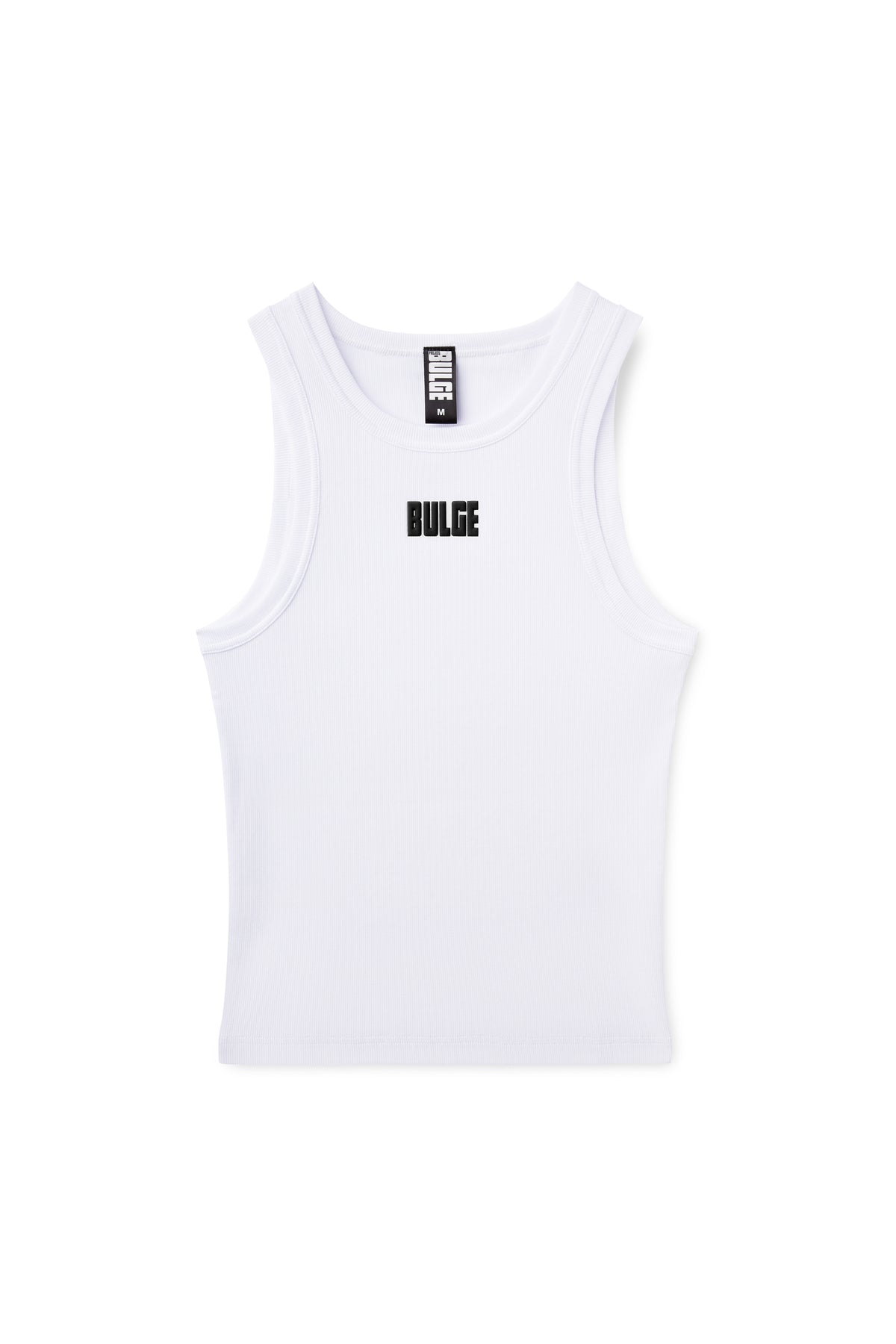 CLASSIC TANK TOP BULGE WHITE · BLACK LOGO